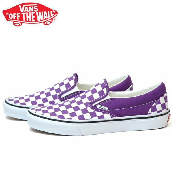 バンズ クラシックスリッポン スニーカー VANS CLASSIC SLIP ON パープル COL...