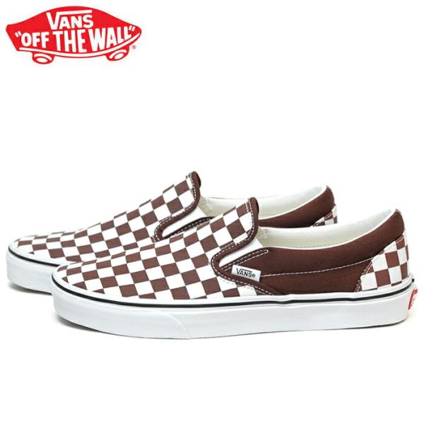 バンズ クラシックスリッポン スニーカー メンズ レディース ブラウン VANS CLASSIC S...