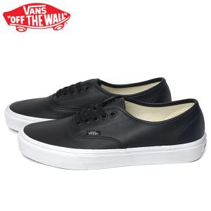 バンズ オーセンティック メンズ スニーカー 合成皮革 レザー ブラック VN000EGABPB VANS AUTHENTIC BLACK