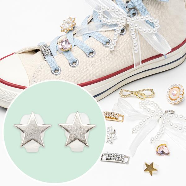 シューズアクセサリー JEWEL1923 ジュエル スニーカーアクセサリー CL シルバースター 2...