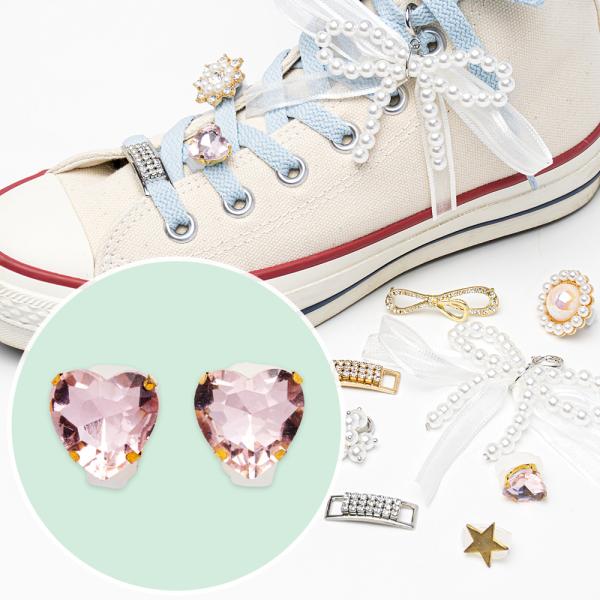 シューズアクセサリー JEWEL1923 ジュエル スニーカーアクセサリー CL クリスタルハート ...
