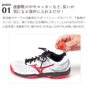 芳香 消臭剤 フレッシュボール 靴 バッグ用 ...の詳細画像3