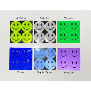 リフレクタースマイルステッカー4枚シート 反射シールの詳細画像2