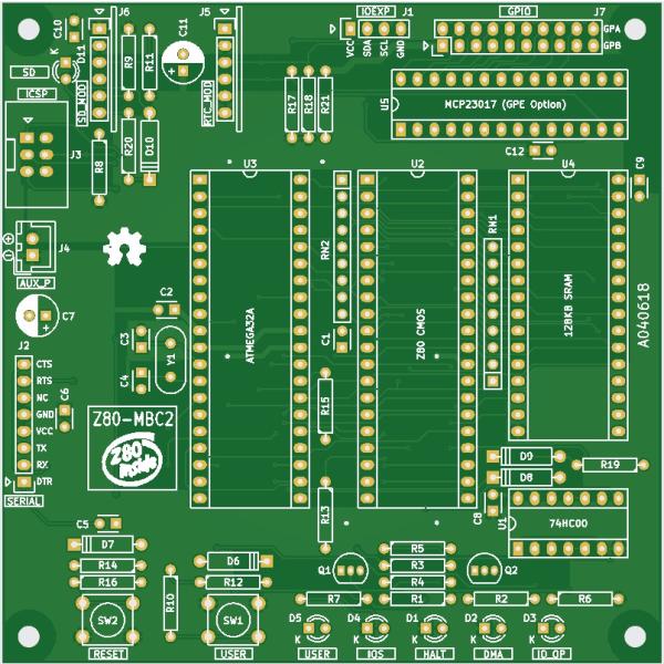 「CP/Mが動く」Z80-MBC2 専用基板