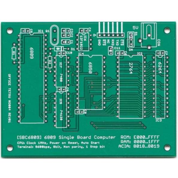 SBC6809専用プリント基板