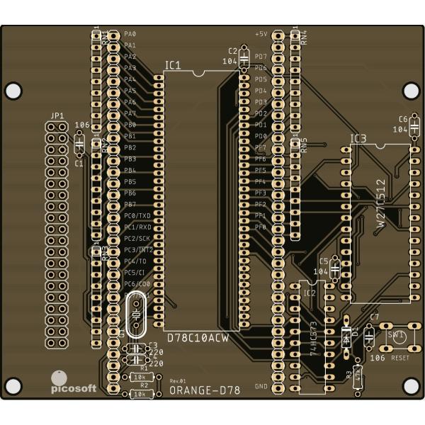 D78開発ボード専用プリント基板
