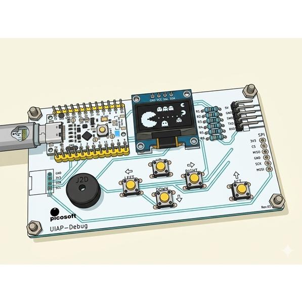 UIAPduino開発支援ボード専用プリント基板（白)