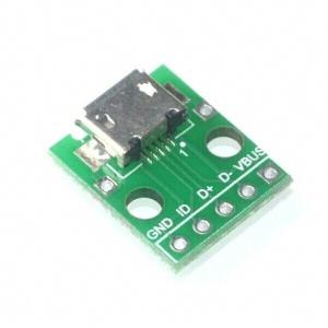 microUSBコネクターDIP化基板