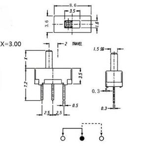 基板用スライドスイッチSS-12D00-G3の詳細画像1
