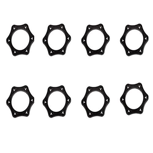 8個 六角形 マイクスリップリング ホルダー フォールショック プロテクター (黒)