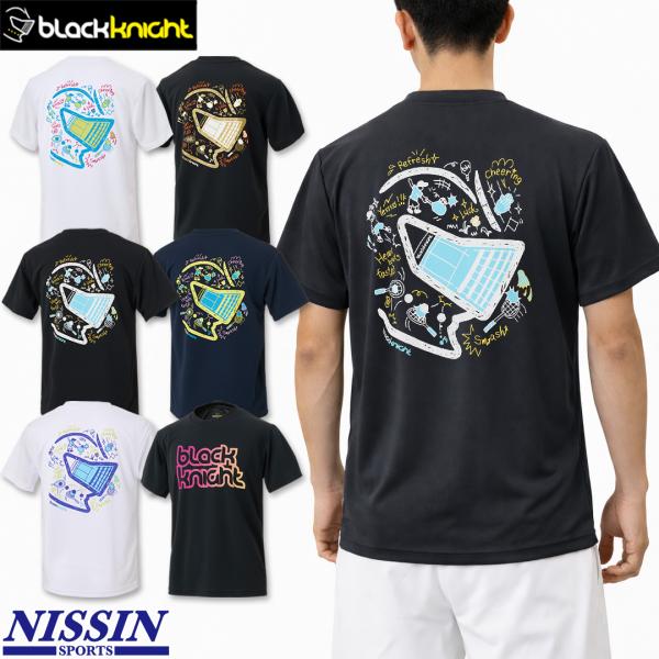 ブラックナイト バドミントン ドライTシャツ T-5101U ユニ 男女兼用 テニス スカッシュ バ...