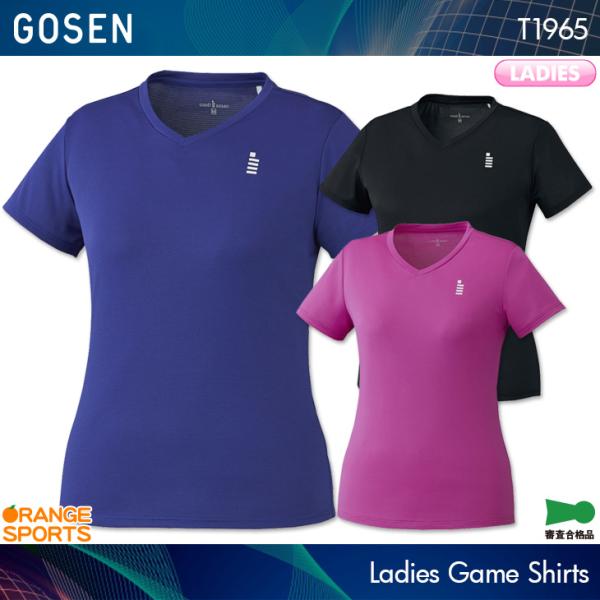 ゴーセン ゲームシャツ T1965 レディース ゲームウェア ユニフォーム バドミントン テニス 日...
