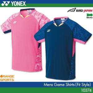 ヨネックス バドミントン ゲームシャツ(フィットスタイル) 10374 YONEX メンズ 男性用 ゲームウェア ユニフォーム テニス 日本バドミントン協会審査合格品｜orangesports