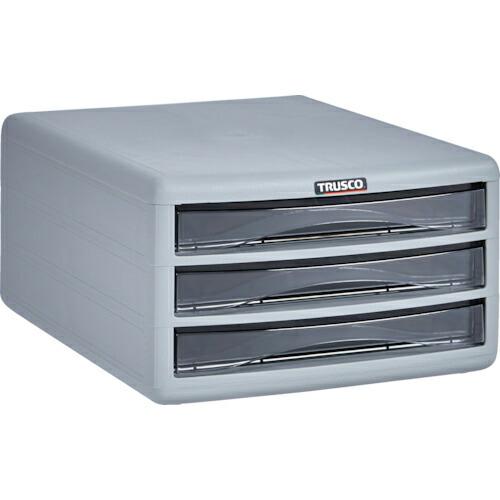 【SALE価格】TRUSCO プラスチックレターケース A4浅型タイプ 3段 ( PA4-S3 )