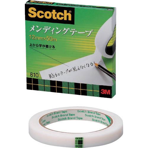 3M メンディングテープ 12mmX50m 巻芯径76mm ( 810-3-12 ) スリーエム ジ...