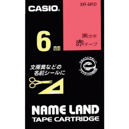 カシオ 【純正】 ネームランド用テープカートリッジ 粘着タイプ 6mm ( XR-6RD  (アカジ...
