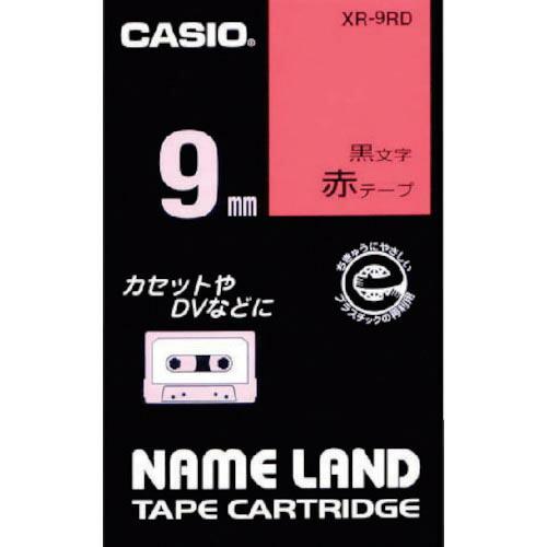 カシオ 【純正】 ネームランド用テープカートリッジ 粘着タイプ 9mm ( XR-9RD  (アカジ...