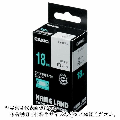 カシオ 【純正】 ネームランド用テープカートリッジ 粘着タイプ 黒文字 緑テープ 18mm ( XR...