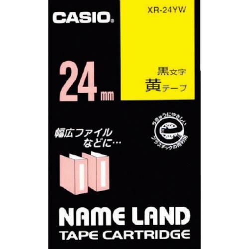 カシオ 【純正】 ネームランド用テープカートリッジ 粘着タイプ 24mm ( XR-24YW  (キ...