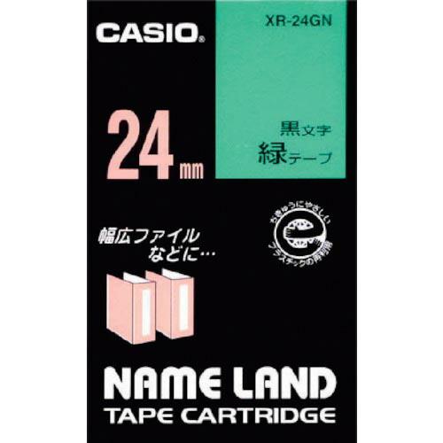 カシオ 【純正】 ネームランド用テープカートリッジ 粘着タイプ 24mm ( XR-24GN  (ミ...
