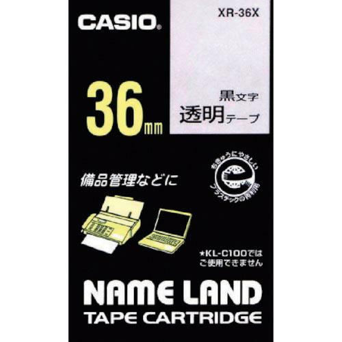 カシオ 【純正】 ネームランド用テープカートリッジ 粘着タイプ 36mm ( XR-36X(トウメイ...