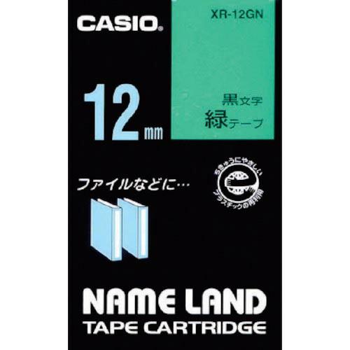 カシオ 【純正】 ネームランド用テープカートリッジ 粘着タイプ 12mm ( XR-12GN  (ミ...
