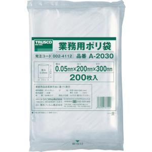 【SALE価格】TRUSCO 小型ポリ袋 縦300X横200Xt0.05 200枚入 透明 ( A-2030 (0.05MMX20X30CM) ) トラスコ中山(株)｜orangetool