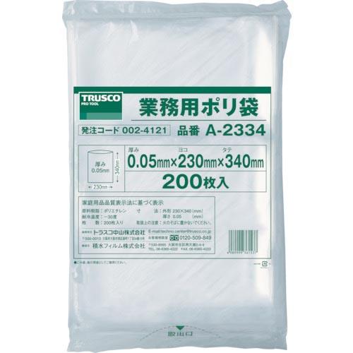 【SALE価格】TRUSCO 小型ポリ袋 縦340X横230Xt0.05 200枚入 透明 ( A-...