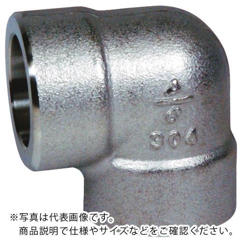 ステンレスSUS304(SCS13A) 高圧90°エルボ 差込溶接式(SW) 10A (3/8B) ...
