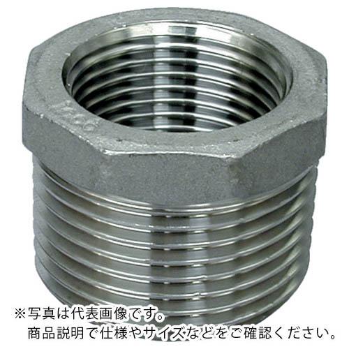 ステンレスSUS304(SCS13A) ネジ込継手 ブッシング 15A X 10A (1/2B X ...