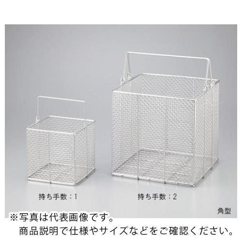 AS ステンレス角型洗浄カゴ特大400 ( 1-3451-05 )