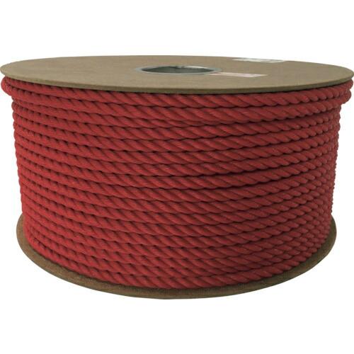 ユタカメイク ロープ PEカラーロープドラム巻 9φ×1m レッド ( RE-51 ) (150ｍ)...