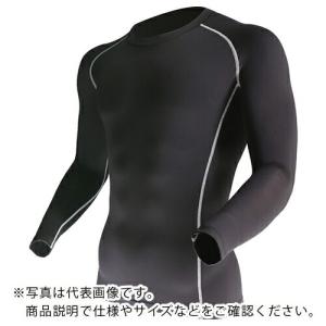 【SALE価格】おたふく BTパワーストレッチ クルーネックシャツ ブラック S ( JW-174-BK-S ) おたふく手袋(株)｜orangetool