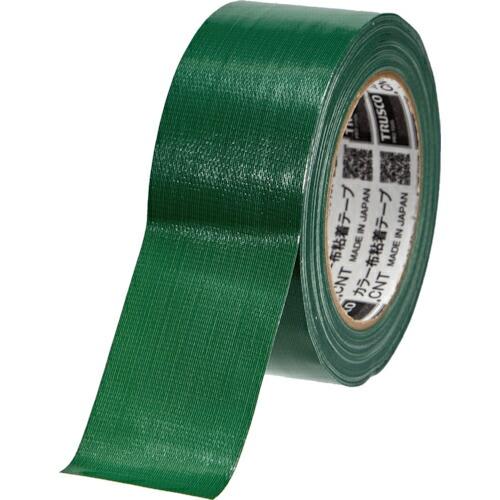 【SALE価格】TRUSCO カラー布粘着テープ 幅50mm長さ25m グリーン ( CNT-502...