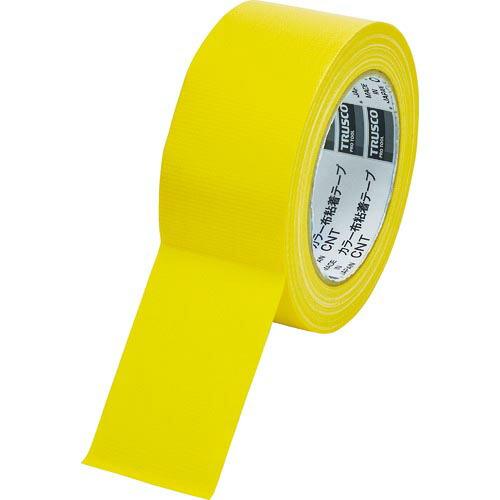 【SALE価格】TRUSCO カラー布粘着テープ 幅50mm長さ25m イエロー ( CNT-502...