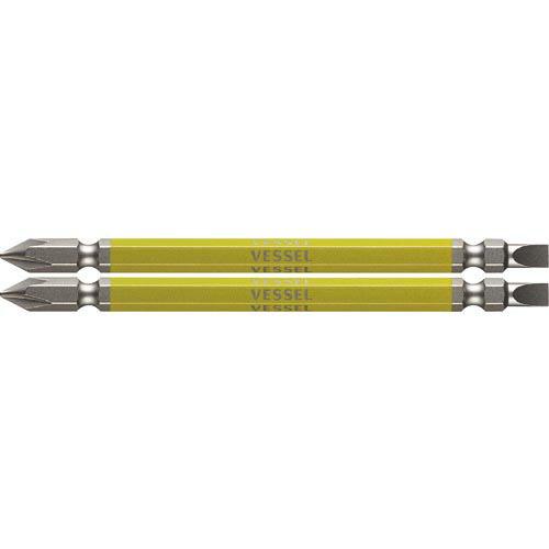 VESSEL 剛彩ビット 2本組 (両頭コンビ) +1/-5×110mm ( GS141511 )