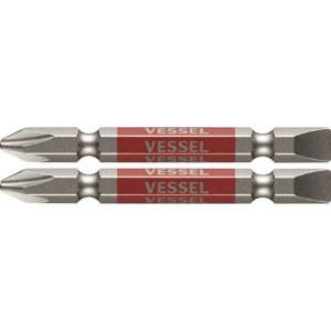VESSEL 剛彩ビット 2本組 (両頭コンビ) +2/-6×65mm ( GS142665 )｜orangetool
