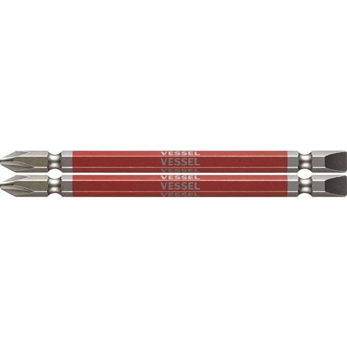VESSEL 剛彩ビット 2本組 (両頭コンビ) +2/-6×110mm ( GS142611 )