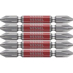 VESSEL 剛彩ビット 5本組 (両頭) +2×65mm ( GS5P2065 )｜orangetool