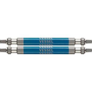 VESSEL 剛彩ビット 2本組 (両頭スクエア) SQ3×82mm ( GS14SQ3082 )｜orangetool