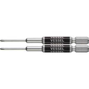 VESSEL 剛彩ビット 精密タイプ 2本組 (片頭) +0×82mm ( GS160082 )｜orangetool