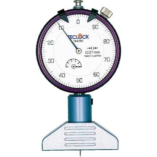 テクロック ダイヤルデプスゲージ 測定範囲0~5mm ( DM-250 ) (株)テクロック