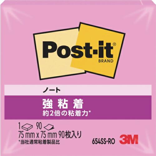 3M ポスト・イット 強粘着ノート  ( 654SS-RO ) スリーエム ジャパン(株)文具・オフ...
