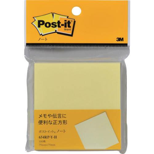 3M ポスト・イット 75X75mm 100枚 イエロー ( 654RP-Y-H ) (10個セット...
