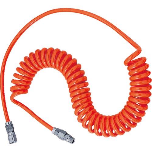 TRUSCO ウレタンコイルホース 2.4m オレンジ ( UCH-3 ) トラスコ中山(株)