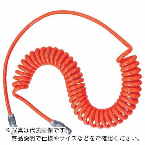TRUSCO ウレタンコイルホース 5.6m オレンジ ( UCH-7 ) トラスコ中山(株)