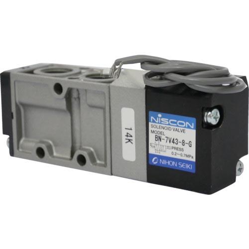 日本精器 4方向電磁弁8AAC100Vグロメット7Vシリーズシングル ( BN-7V43-8-G-E...