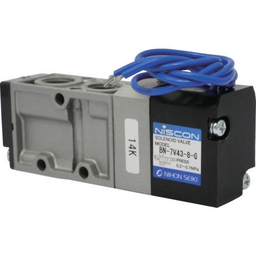 日本精器 4方向電磁弁8AAC200Vグロメット7Vシリーズシングル ( BN-7V43-8-G-E...
