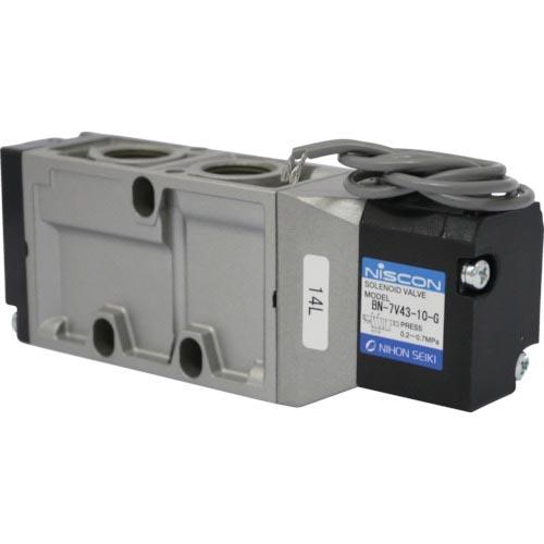 日本精器 4方向電磁弁10AAC100Vグロメット7Vシリーズシングル ( BN-7V43-10-G...