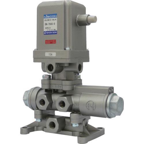 日本精器 4方向電磁弁 8A AC200V 76シリーズ ( BN-764S-8-E200 (1/4...